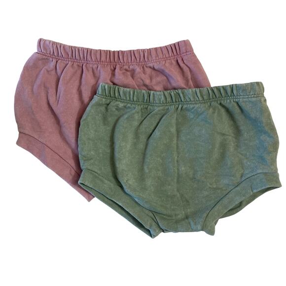 Target Cat and Jack Set of Two Pink Green Baby Diaper Cover Bloomers Shorts - Picture 1 of 10